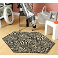 thumbnail image 3 of Furnishmyplace Zebra Grazer Area Rug for Living Room, Dining Room, Kids 9' Hexagon, 3 of 5
