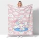thumbnail image 1 of Bonita manta de Cinnamoroll, súper suave, para regalar, acogedora y cálida manta de forro polar, mullida y ligera, para cama, sofá o sofá para todas las estaciones, para niños y niñas de 40 x 60, 1 of 8