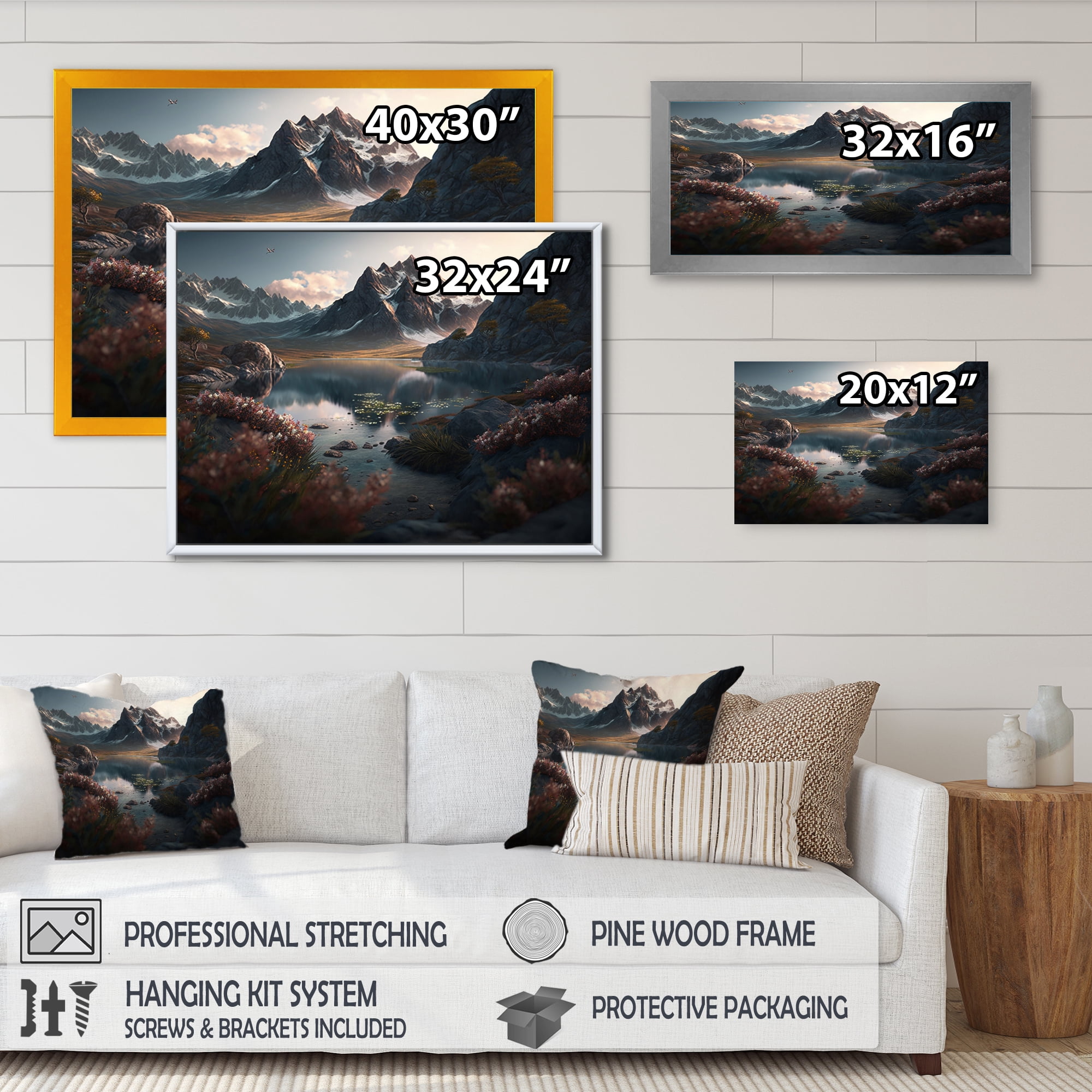 Designart Mountain Landscapes II Canvas Wall Art