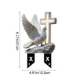 thumbnail image 3 of QuanTara Memorial Garden Plaques Set of 2, 7.87x5.91in Acrylic Heart Shaped Outdoor Plaque with Ground Stake, Butterfly Design for Yard, Lawn, Pet or Family Remembrance Decor, 3 of 6