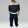 thumbnail image 4 of Survêtement Décontracté pour Hommes à Manches Longues avec Capuchon et Taille Élastique, 4 of 8