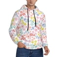 thumbnail image 2 of Honeii Retro Floral Pattern Mens Hoodies Men's Loose Sleeve Sweatshirt,Pullover Hooded Sweatshirt for Men,Essentials Hoodie-Medium, 2 of 7