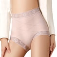 thumbnail image 5 of WCJM Women's Panties Essentials Cotton Bikini Brief Underwear Multipacks Waist Sexy Lace Lifting Tightening Bells Skin Friendly Breathable Shaping Ice Crotch Pants Women's Underwear, 5 of 5