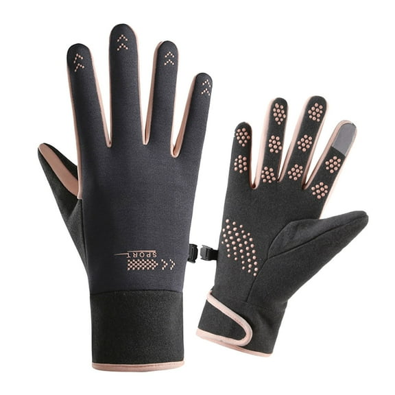 JIKNTTR Winter Warm Gloves For Women Windproof Running Gloves Touch Screen Cycling Gloves For Cold Weather Outdoor