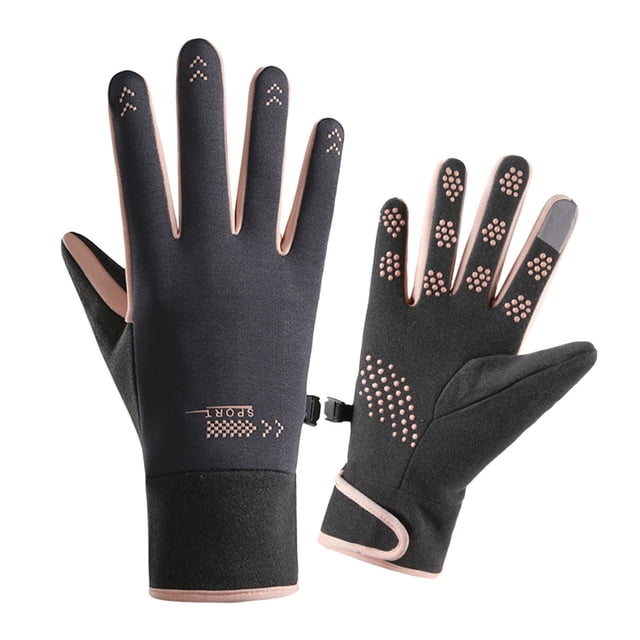 Gants Longs en Laine Tricotée pour Femmes Demi-Doigt Automne et Hiver Femmes Chauds Manche Froissée