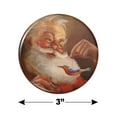 thumbnail image 3 of Christmas Holiday Santa Painting Tree Ornament Kitchen Refrigerator Locker Button Magnet, 3 of 6