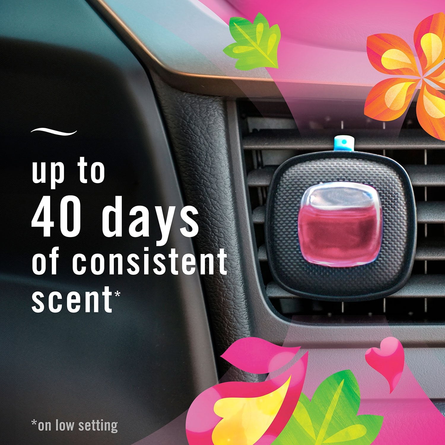 Febreze Car Air Freshener Vent Clips, Gain Mixed Scent, 5 ct.