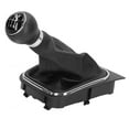 thumbnail image 2 of Car Gear Stick Knob Cover, Gear Shifter Boot Cover Kit, 6 Speed Manual Gear  Knob Gaiter Boot Cover Kit Car Accessories Replacement For A5 2005 To 2010, 2 of 8