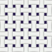 Merola Tile Fdxmbw Metro - Matte White / Glossy Cobalt