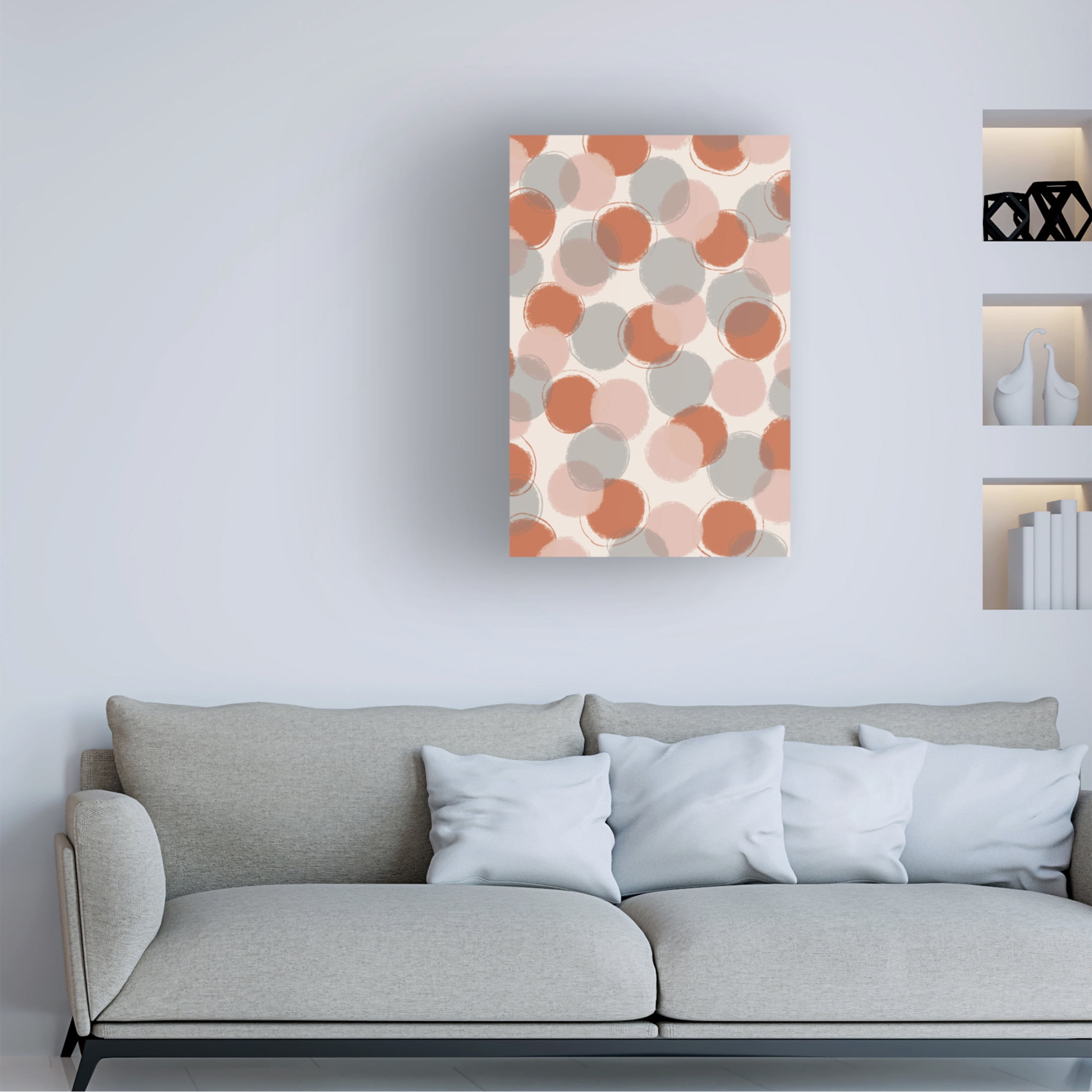 Canvas Wall Art - Treechild 'Pastel Dots' Wall Art for Living Room, Bedroom, or Office D?cor by Trademark Fine Art - 30 x 47 Inches