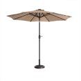 thumbnail image 1 of VILLACERA 83-OUT5420 9' LED Lighted Outdoor Patio 8 Steel Ribs and Push Button Tilt, Solar Powered Market Umbrella, Beige, 1 of 1
