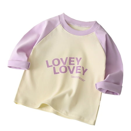 

Custom T Shirts Kids Boys Girls Casual Long Sleeve Raglan Sleeve T Shirts Crewneck Tops Kids Color Block Tee Comfort Colors Tshirt(Color:Purple Size:9-10 Years)