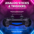 thumbnail image 3 of Retrofam 2-Pack Wireless Controller for PS4 Console/Pro/Slim & Windows PC, Ergonomic Grip with Dual Vibration Compatible for all PlayStation 4 (Black), 3 of 8