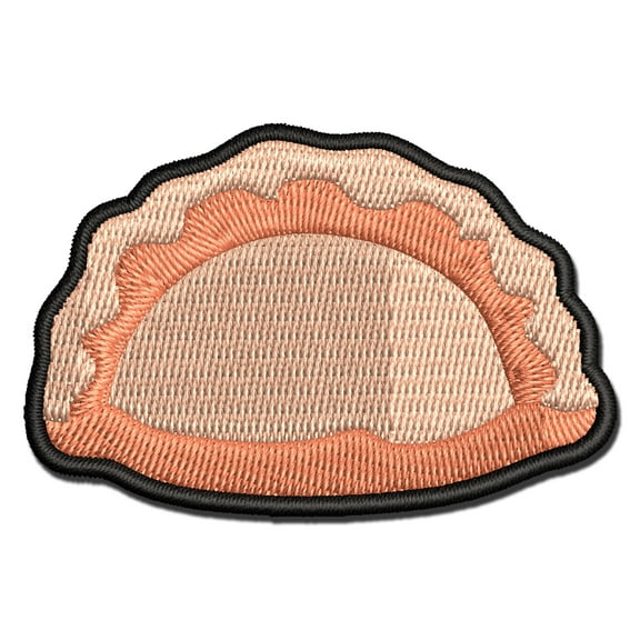 Pierogi Delicious Dumpling Applique Multi-Color Embroidered Iron-On Patch - 2.5 Inch Small