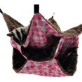 thumbnail image 1 of 3 Layers Hamster Hanging Hammock Labyrinth Rabbit Design Warm Long Fleece Guinea Pig Bed Hedgehogs Nest for Small Animal Winter Hotumn Spring (L, Pink), 1 of 7