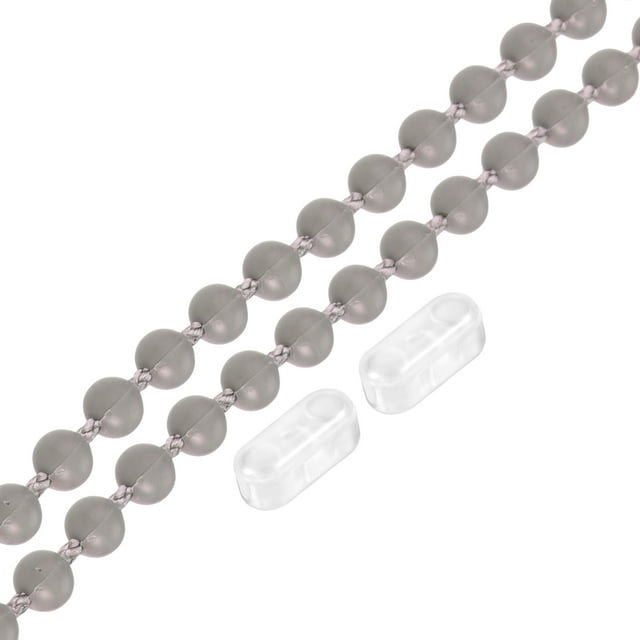 Unique Bargains Chaîne Boule d'Ombrage à Rouleau 4.5mmx9m 2 Connecteurs Gris