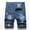 Blue, variant on AXXD Men Shorts Blue Summer Short Micro Elastic Short Zipper Bermuda Jeans Clearance
