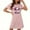 Pink, variant on Sakmal Valentines Womens Moomoo Nightgowns Soft Love Short Sleeve Pajama Dress Short Heart Print Nightgowns for Women L