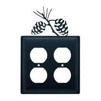 Village Wrought Iron EOO-89 Pinecone - Double Outlet Electric Cover