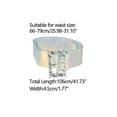 thumbnail image 3 of INSPIRE CHIC Ladies Grommet Clear Waist Belts for Jeans Transparent Belts Pin Buckle, 3 of 4