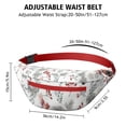 thumbnail image 3 of Fanny Pack White Christmas Bird and Pine Pattern Waist Pack Bag,Running Cross Bag,Waterproof Large Fanny Packs for Women Men for Travel Running Hiking Cycling, 3 of 6