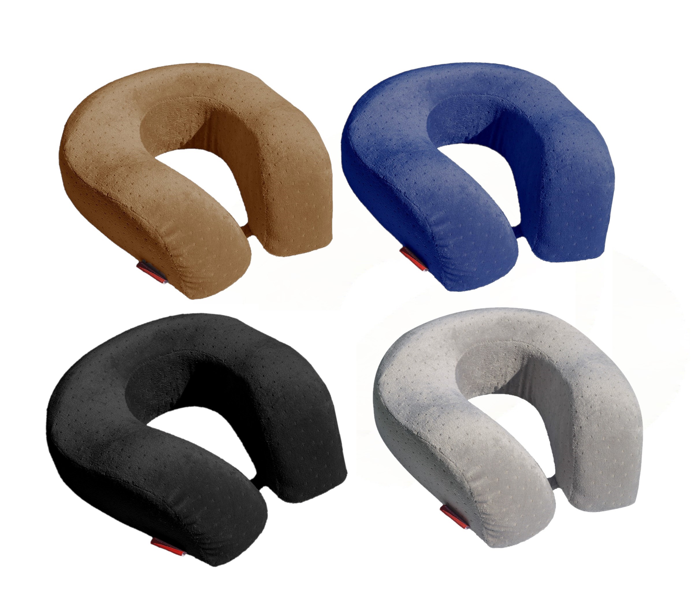 Bookishbunny 2 Pack Memory Foam Large U Shape Travel Pillow Neck And Head Support - image 5 of 6