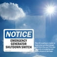 thumbnail image 6 of Generator Emergency Shutdown Switch OSHA Notice Rigid Plastic Sign 10 Inch x 7 Inch - 10 Pack, 6 of 8