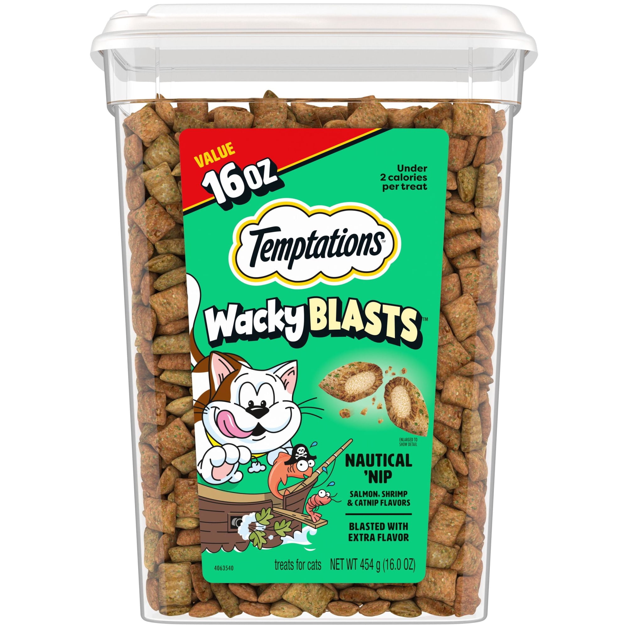 Temptations Cat Treats Wacky Blasts, Nautical ‘Nip Flavor, 16 oz. Pouch