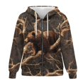 thumbnail image 4 of Uorisanigo Hunting Camo Bear Forest Womens Zip Up Hoodies Size XS Slight Stretch Pocket Long Sleeve Zip Hoodies Drop Shoulder Oversized Winter Fall Outfits Fashion Clothes, 4 of 7