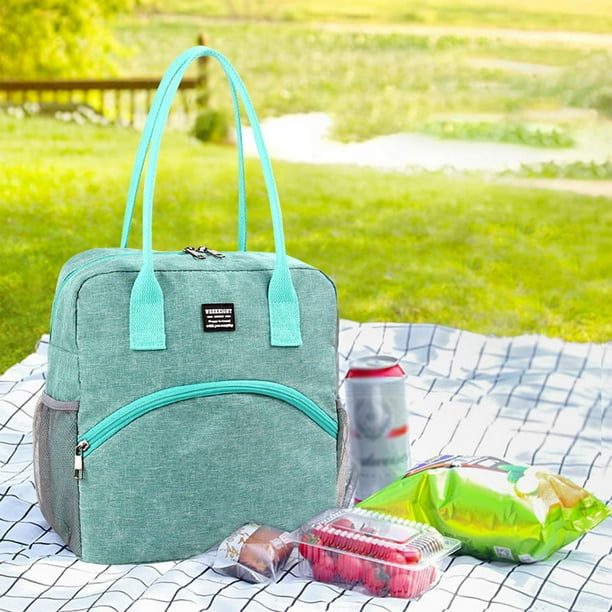 Fiudx Bolsa Térmica para Almuerzo, Reutilizable y Hermética, con Diseño de Tela Resistente y Práctico Cierre de Cremallera, Ideal para Viajes, Trabajo y Picnic, Unisex, 27 X 27 X 16 Cm.