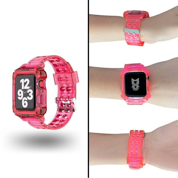 Correa para Apple Watch compatible con 42mm/44mm con protector de pantalla de uso Rudo. Mamá Pulpo Uso Rudo