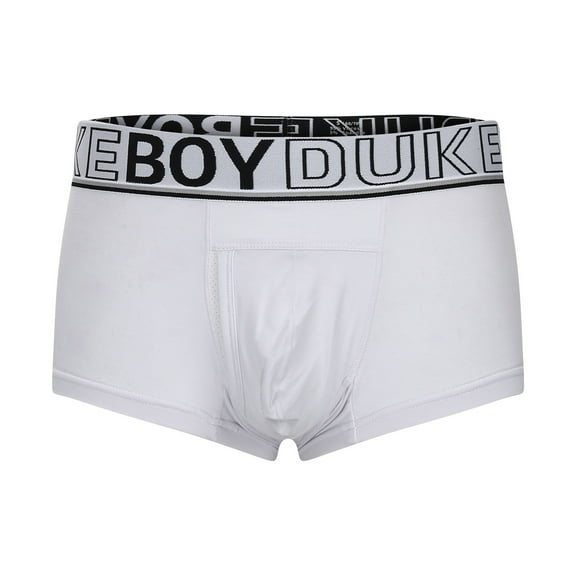 khonts,Men's Pouch Boxer Brief Letter Printed Side Slit Breathable Underwear Elastic Waistband Soft Underpants White XL