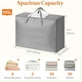 thumbnail image 3 of 105L Comforter Storage Bag, 2 Pack Folable Storage Bins with Lids for Quilt, Duvet, Extra Large Bedding Storage Bags with Zippers and Handles, Clothes Organizers and Storage with Clear Window, 3 of 8