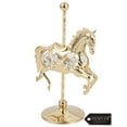 thumbnail image 2 of Matashi 24K Gold Plated Crystal Studded Carousel Horse Ornament – Single Piece Decorative Figurine for Home or Office, 2 of 5