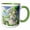 Green/White, variant on 3drose, Irish Elf Girl Commands Four Leaf Clover to Bring Good Luck to You, 15oz Mug