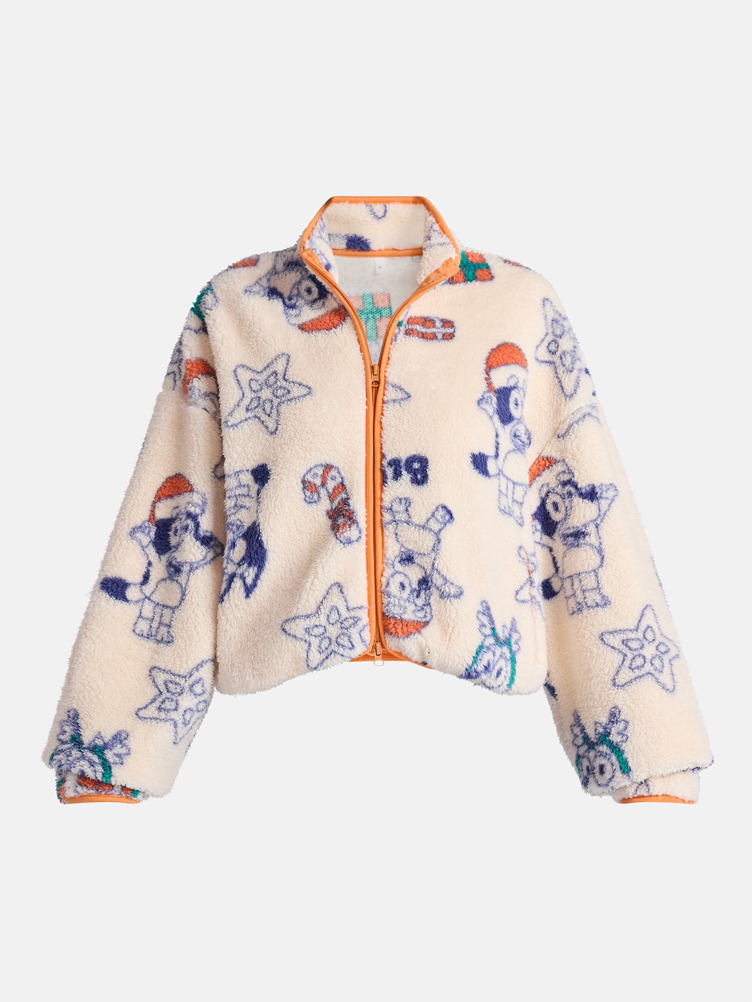 Bluey Women’s Christmas Print Woobie Fleece Jacket, Sizes XXS-XXL