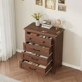thumbnail image 4 of Garvee Chest of Drawers with 4 Drawers, 29.1 x 15.7 x 34.8", Brown, 4 of 9