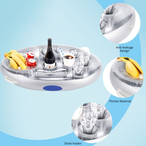 Soporte flotante para bebidas - Soporte para bebidas de piscina Flotadores Barra flotante Accesorios para piscinas Tmvgtek Para estrenar