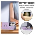 thumbnail image 3 of for Samsung Galaxy S24 Ultra Case with RFID Blocking Card Holder and Strap for Women,Crossbody Lanyard,Kickstand Ring Stand Holder,Snap Clasp,Cute Phone Wallet Case For Samsung Galaxy S24 Ultra,Purple, 3 of 8