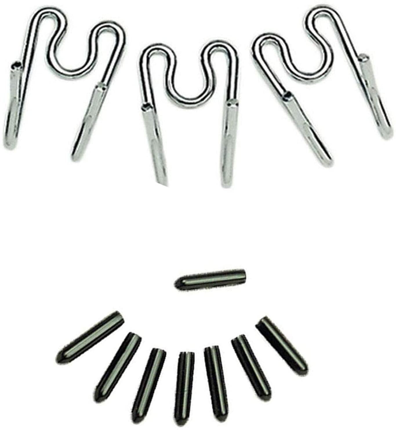 Finydr Dog Prong Collar Extra Links with Rubber Cups, Set of (3) Chrome