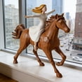 thumbnail image 7 of Dserhfy Girl Riding Horse Figurine Hand-Painted Women on Horse Resin Statue Sculpture Home Office Decoration Ornament, 7 of 7