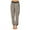 Khaki, variant on Fesfesfes Fashion Women Harem Pant Elastic Waist Leopard Splicing Loose Harem Pants Casual Trousers