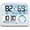 White, variant on PETGLE 5.8" Large Display Indoor Thermometer Hygrometer - Backlight LCD with Comfort Indicator, Max/Min Records, Clock & Calendar, Dual Power (USB/Battery), Wall Mount or Tabletop