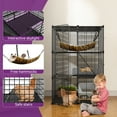 thumbnail image 4 of Dextrus Indoor Cat Cage with Hammock, 28"L x 28"W x 41"H DIY Pet Enclosure (Black), 4 of 4
