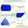 thumbnail image 3 of Uxcell Arrow Vanes Turkey Archery Arrows Feathers Fletching, Right Wing Fit for Hunting Target Shooting - Knife Shaped Navy Blue, 3 of 5
