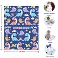 thumbnail image 4 of DarkBlue Cartoon Dinosaurs Rainbow Volcanoes Pattern Blanket,Comfortable Soft Flannel Throw Blanket,All Season,Warm Lightweight Blankets for Sofa Bed Couch Living Room Chair,30"x40", 4 of 4