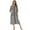 Black and White Plaid, variant on Women's Elbow-Length Sleeve Housecoat Loose Zipper Front Nightgowns Plaid Full Length Robes Loungewear with Pockets S-XXL