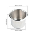 thumbnail image 3 of Car Cup Holder for Marine Boat Yacht Truck Stainless Steel Cup Drink Bottle Insert Holder Cup 1Pc, 3 of 8