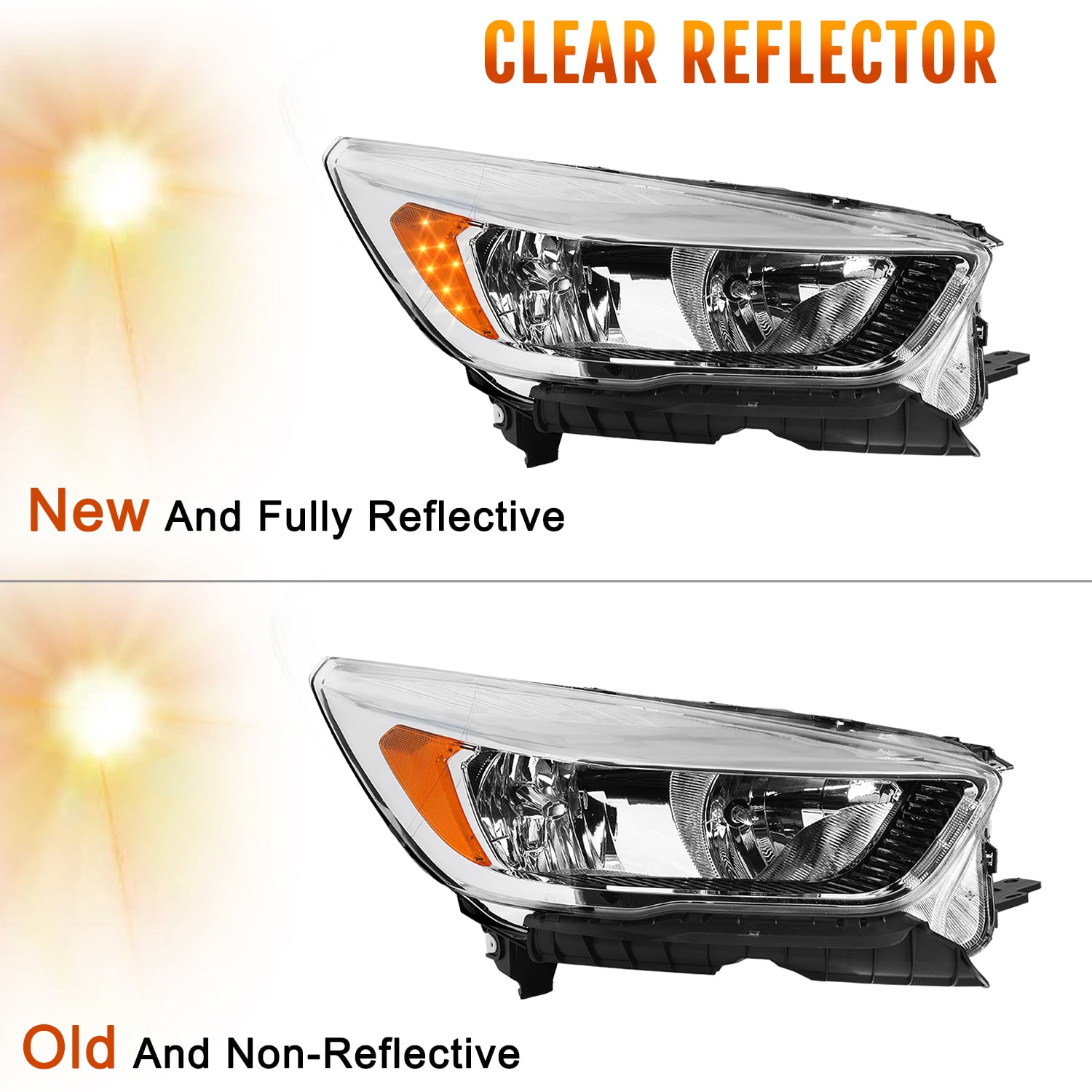 For 2017-2019 Ford Escape Halogen (w/o LED) Headlight Lamp RH Passenger Side