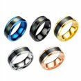 thumbnail image 1 of Couple Rings Delicate Ring Smart Sensor Small Lightness Ring Body Temperature Small Lightness Finger Jewelry Wedding Women Engagement Blue 8#, 1 of 1